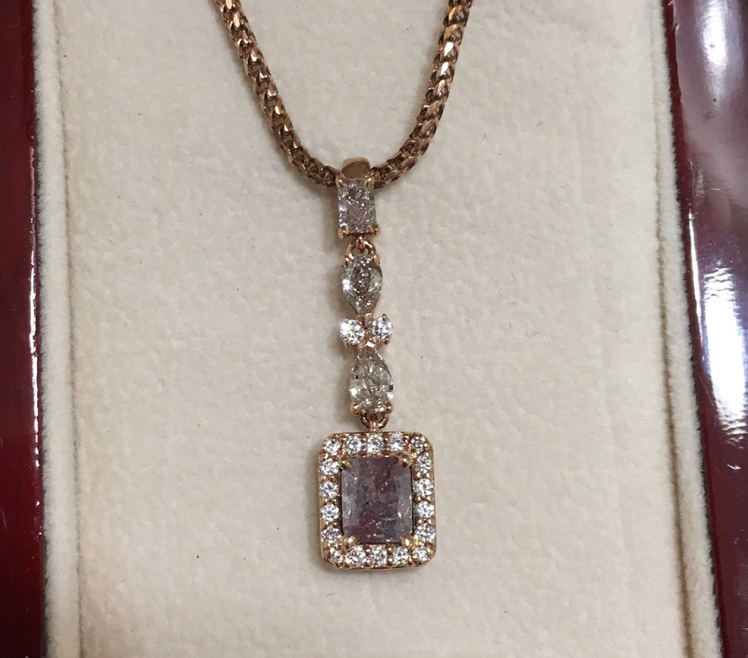 1.01ct Fancy Purple-Pink Diamond Pendant (1.88ct TW)