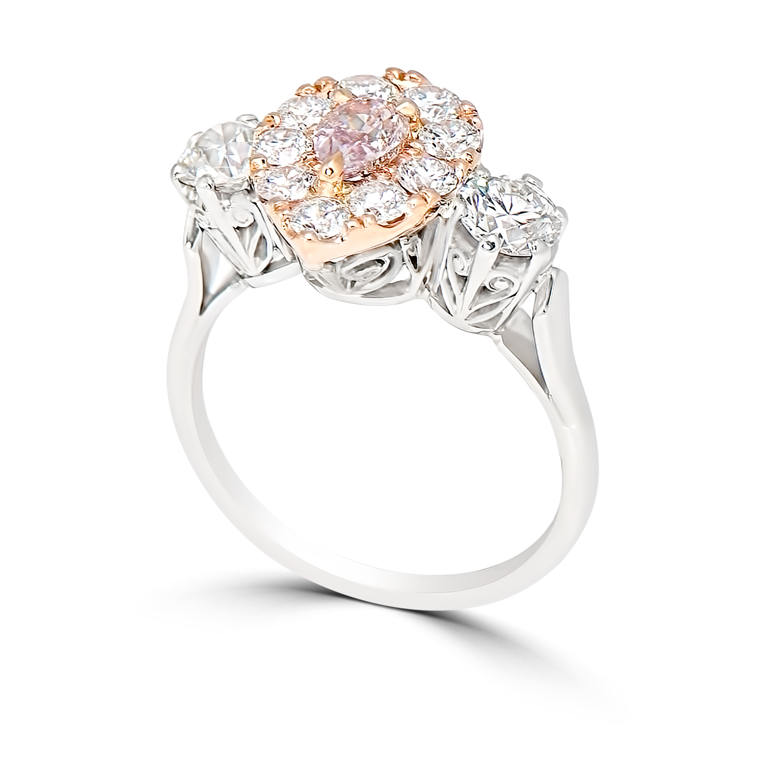 Lady’s 0.53ct Fancy Purplish Pink Diamond Ring (2.19ct TW)