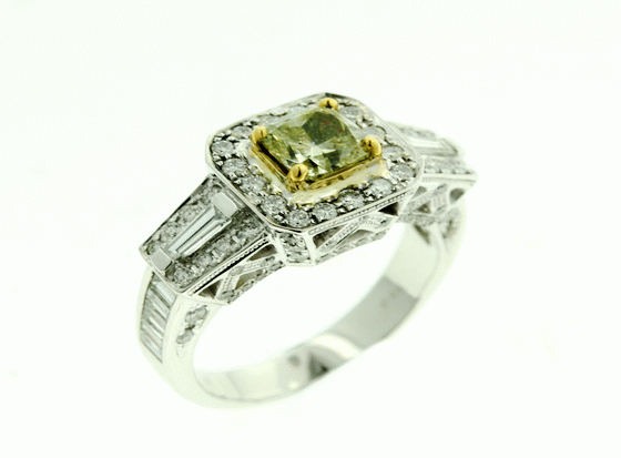 Lady’s 0.89ct Fancy Yellow Diamond Ring