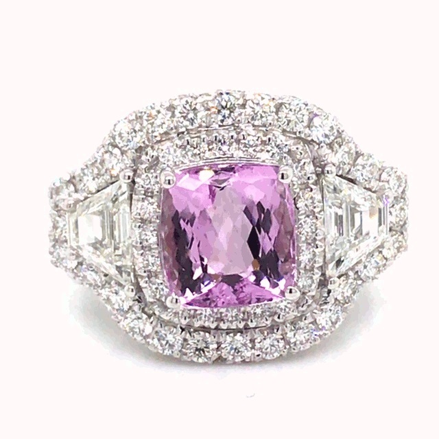 Lady’s 4.73ct Pink Topaz & Diamond Ring
