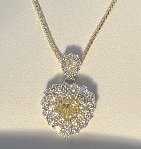 1.03ct Fancy Intense Yellow Diamond Pendant